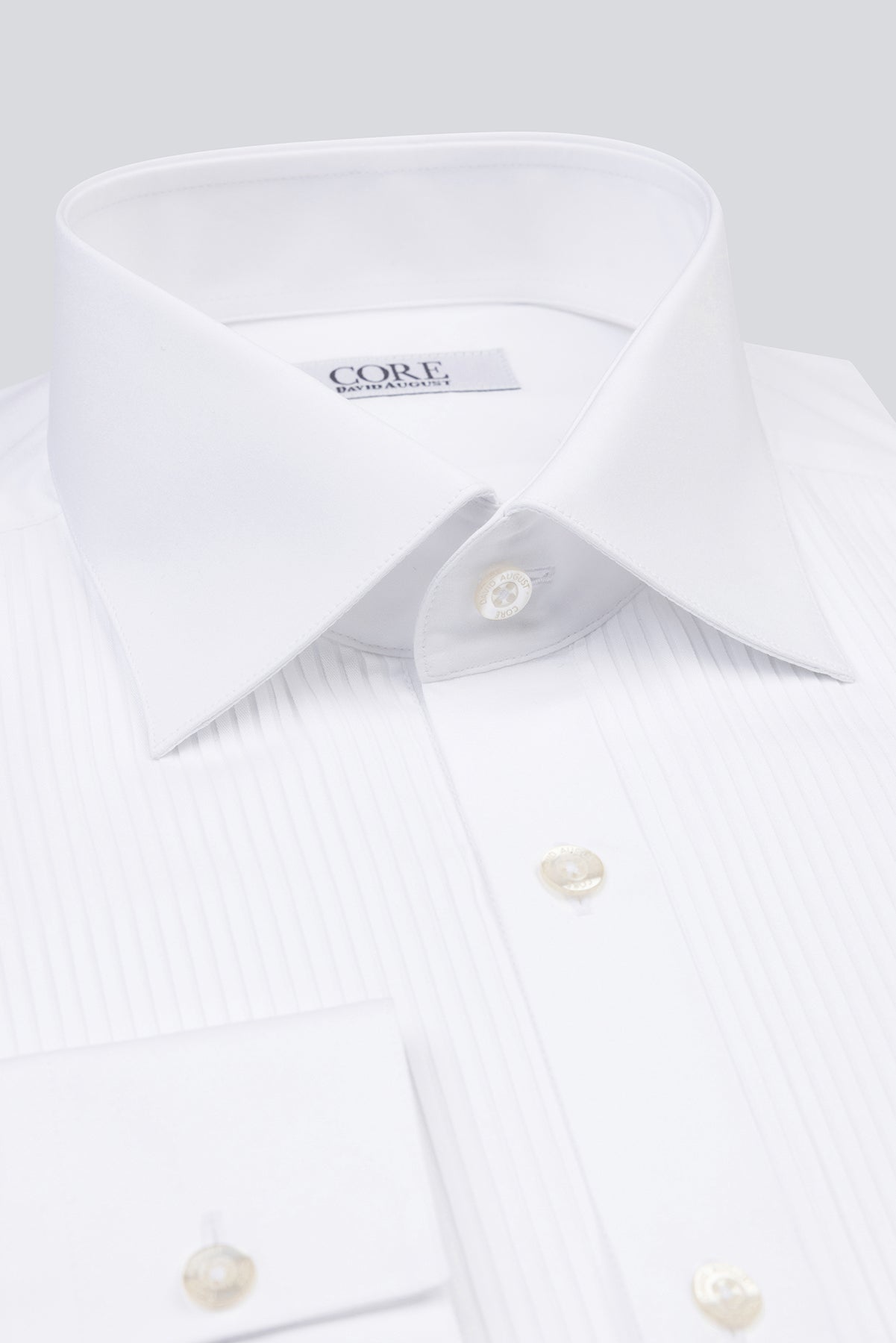 100% Cotton - White Pleated
