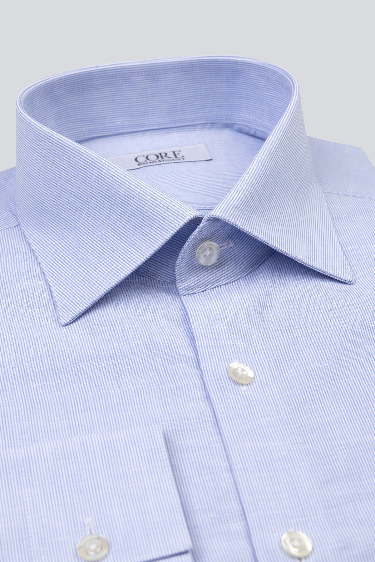 Cotton / Linen - Blue Pencil Stripe