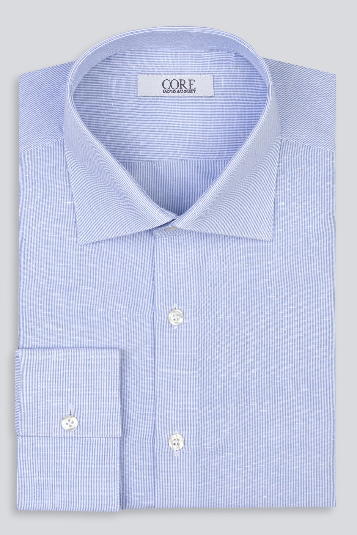 Cotton / Linen - Blue Pencil Stripe