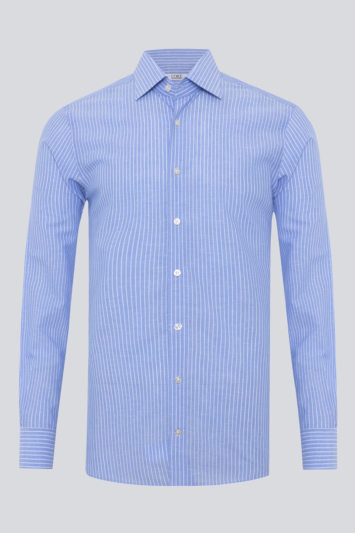 Cotton / Linen - Blue Stripe