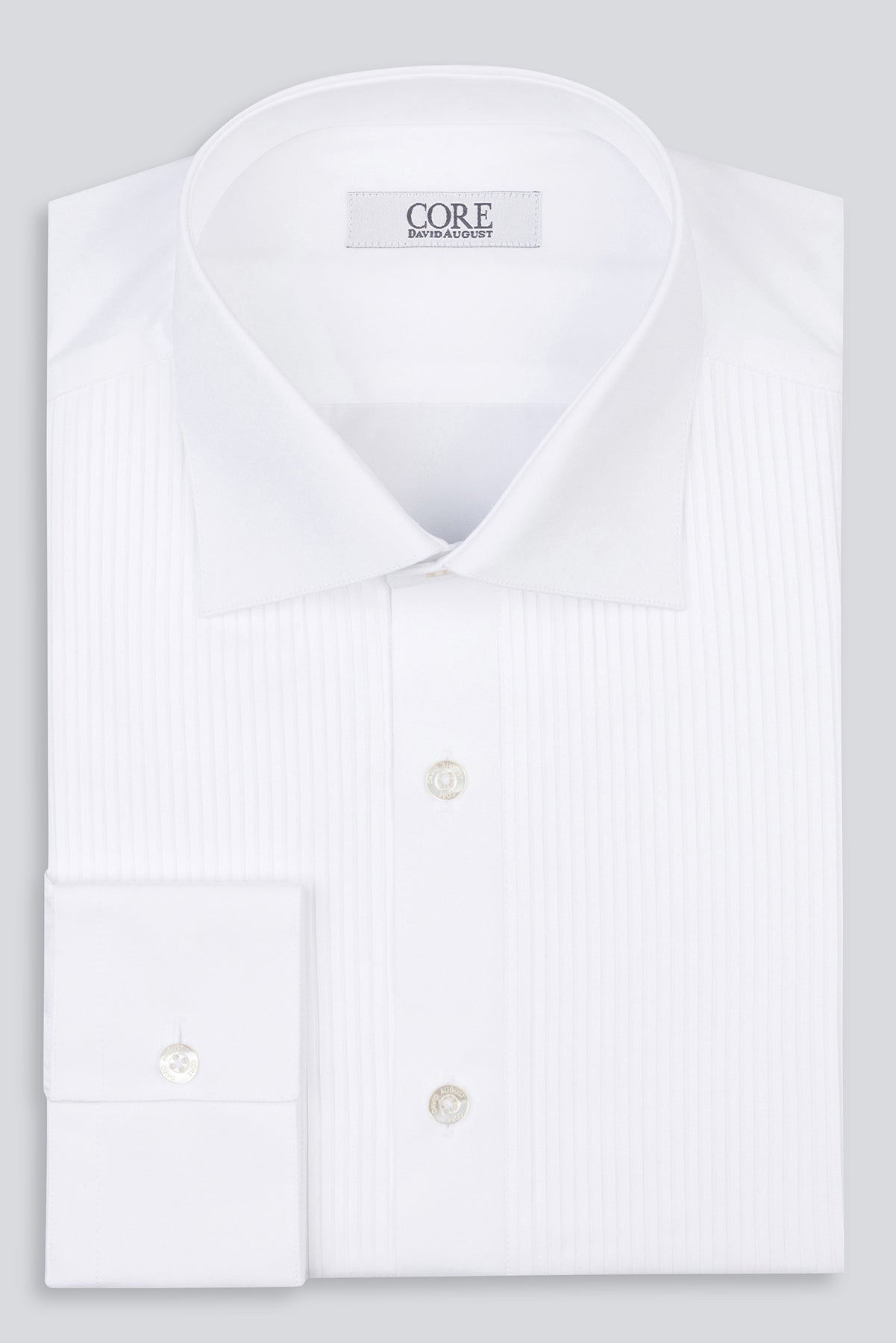 100% Cotton - White Pleated