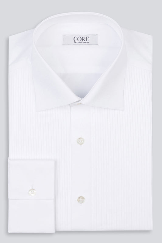 100% Cotton - White Pleated