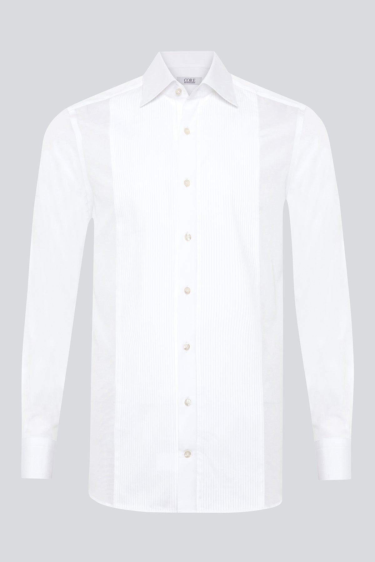 100% Cotton - White Pleated
