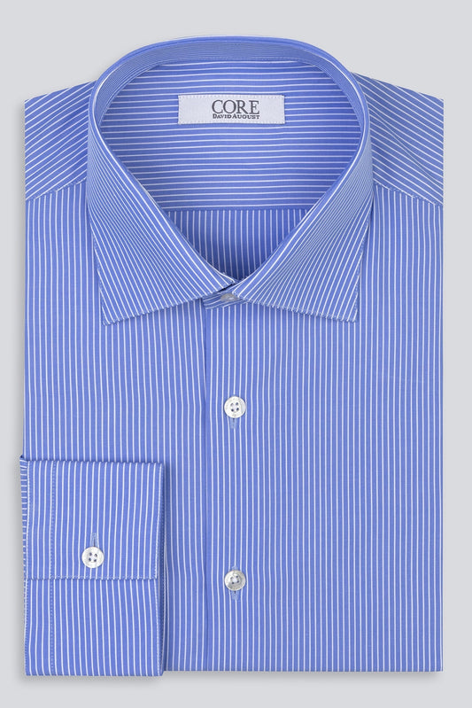 Elegant, Stripes & Checks - Blue / White Stripe