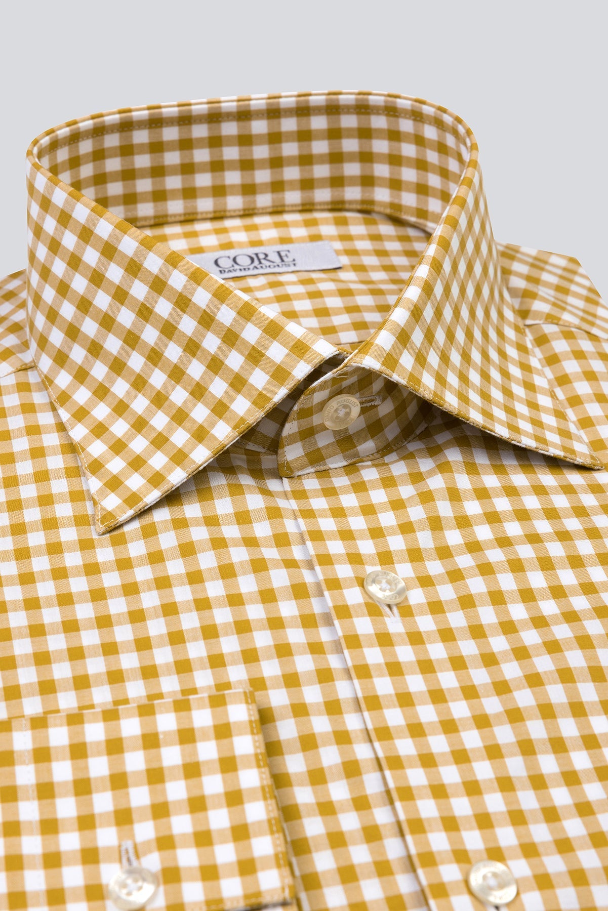Amelia Organic, Soktas - Gold / White Check