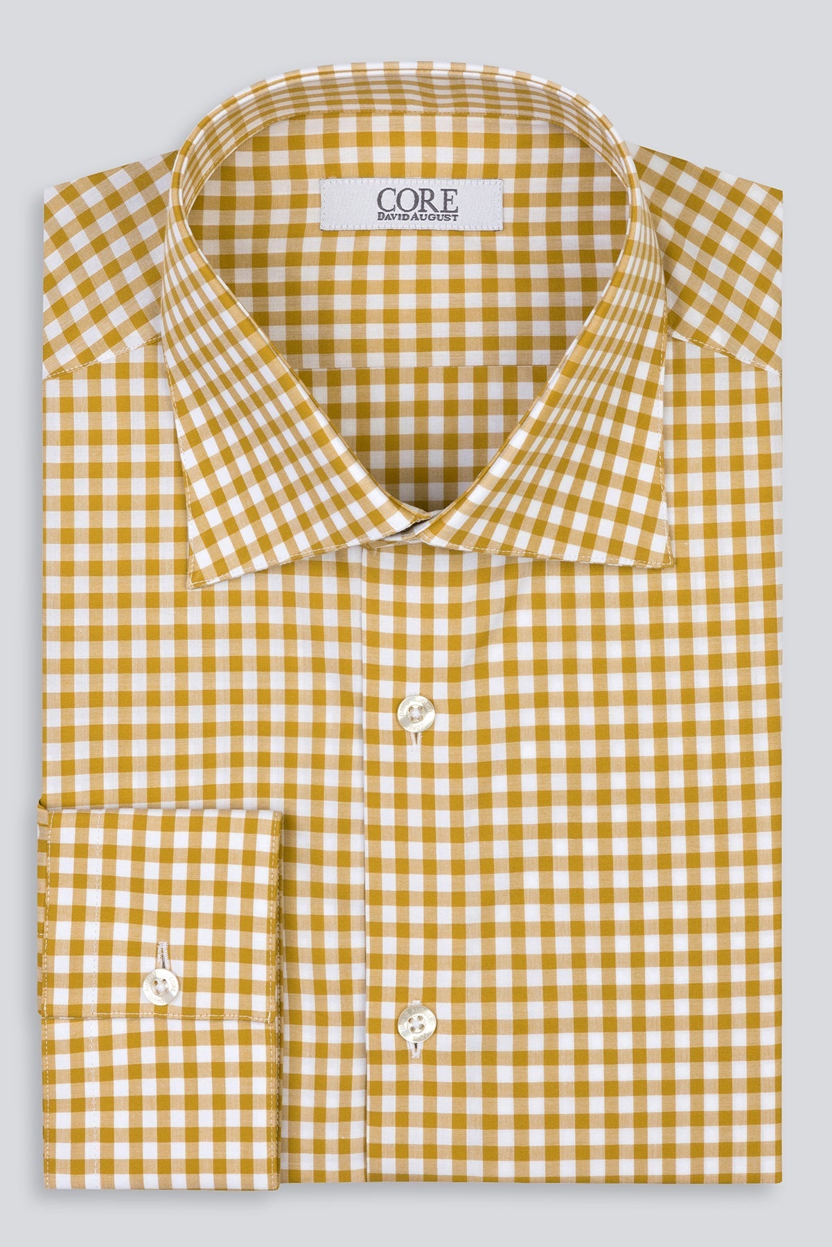 Amelia Organic, Soktas - Gold / White Check