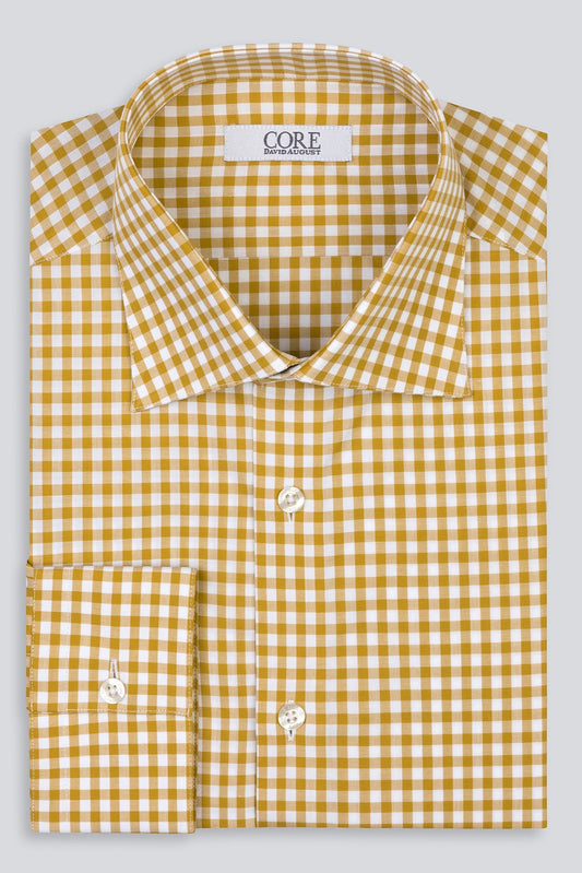 Amelia Organic, Soktas - Gold / White Check