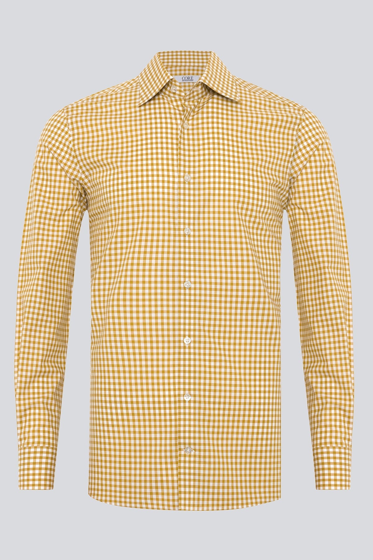Amelia Organic, Soktas - Gold / White Check