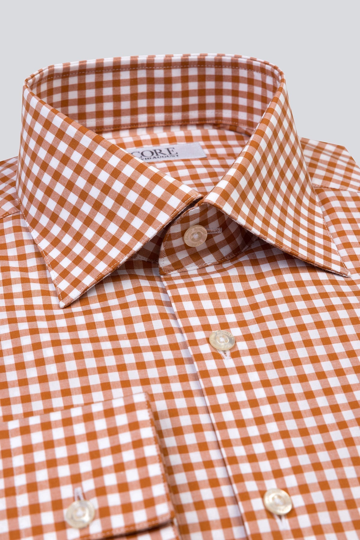 Amelia Organic, Soktas - Orange / White Check