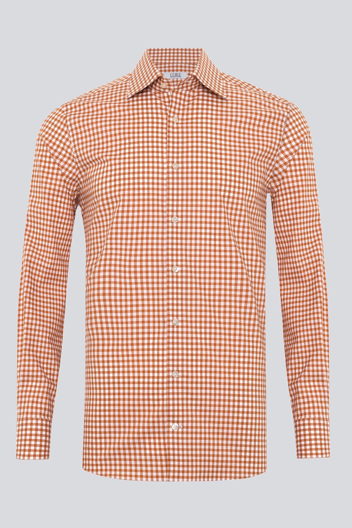 Amelia Organic, Soktas - Orange / White Check